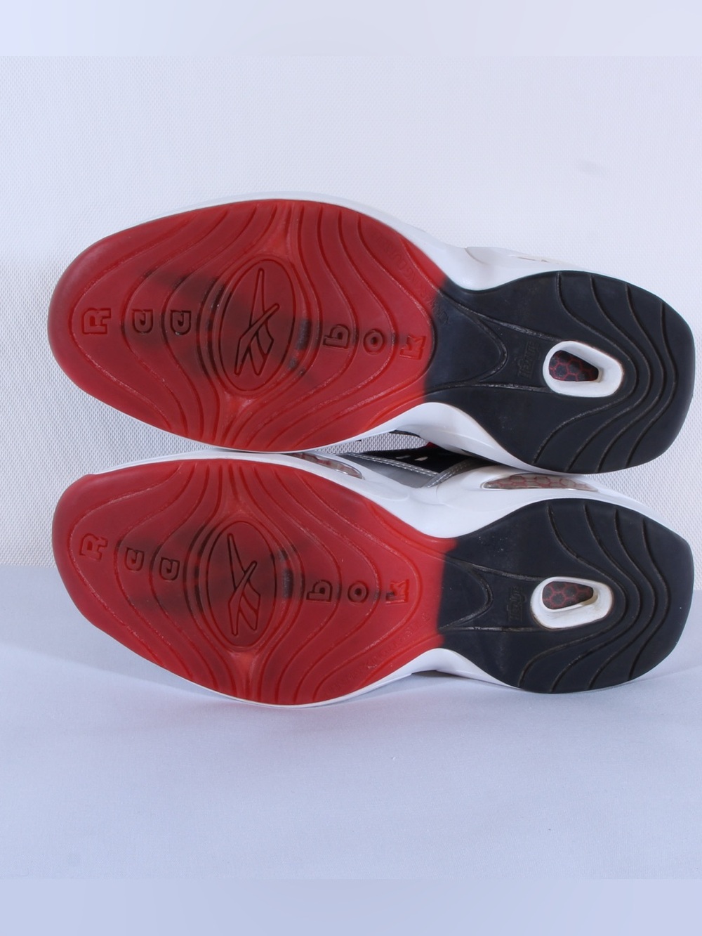 Reebok Men's Silver Blue & Red Question Mid ‘OG Meets OG’ Iverson Harden FZ1366 - Picture 9 of 10